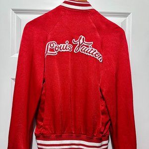 Louis Vuitton Red & White Embroidered Souvenir Jacket